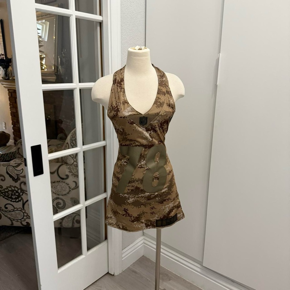 Camouflage Halter Mini Dress